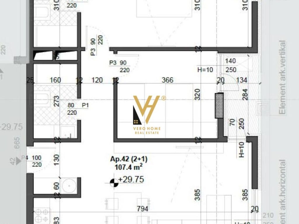 FOR SALE APARTMENT 2+1+2 AT AVIATION FIELD 168,000 EURO