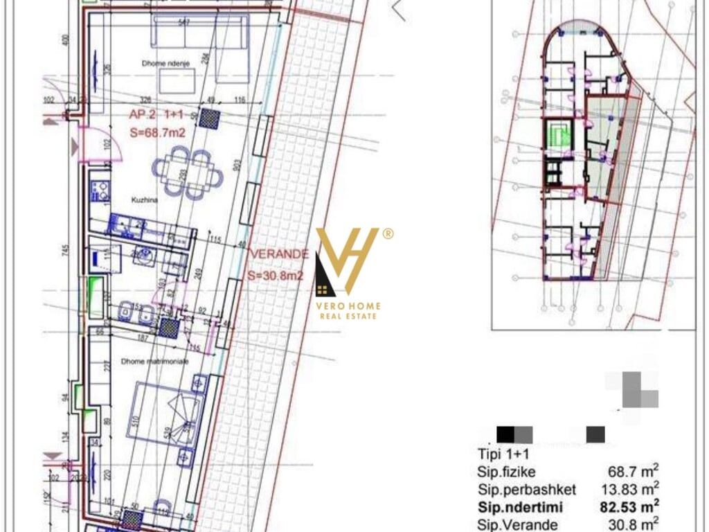 Appartamento 1+1 in Vendita presso il Complesso Grand, Ali Demi 150.000 Euro