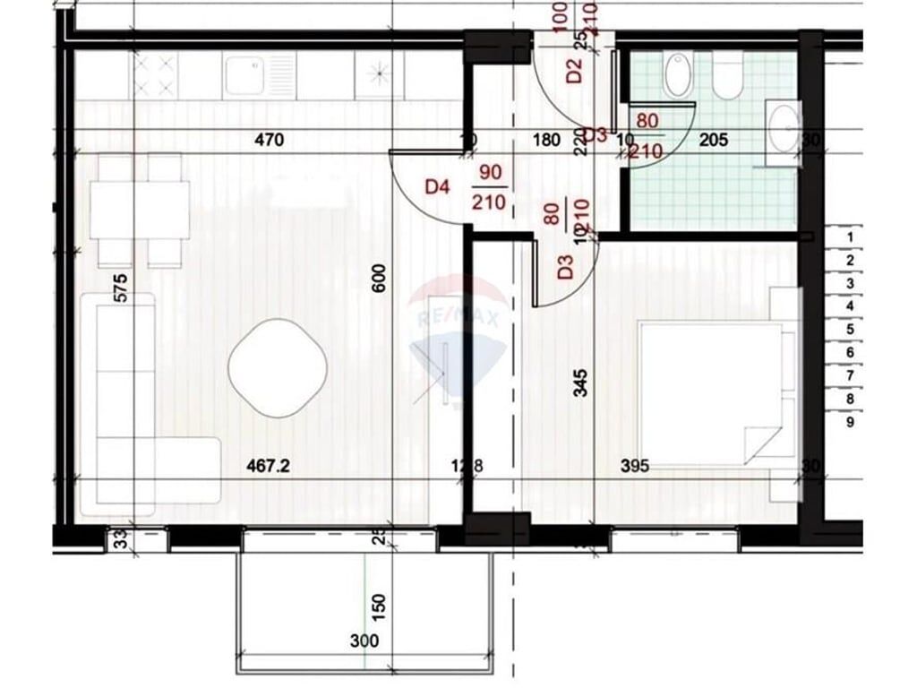 Ofrohet apartament 1+1+post parkimi per shitje.