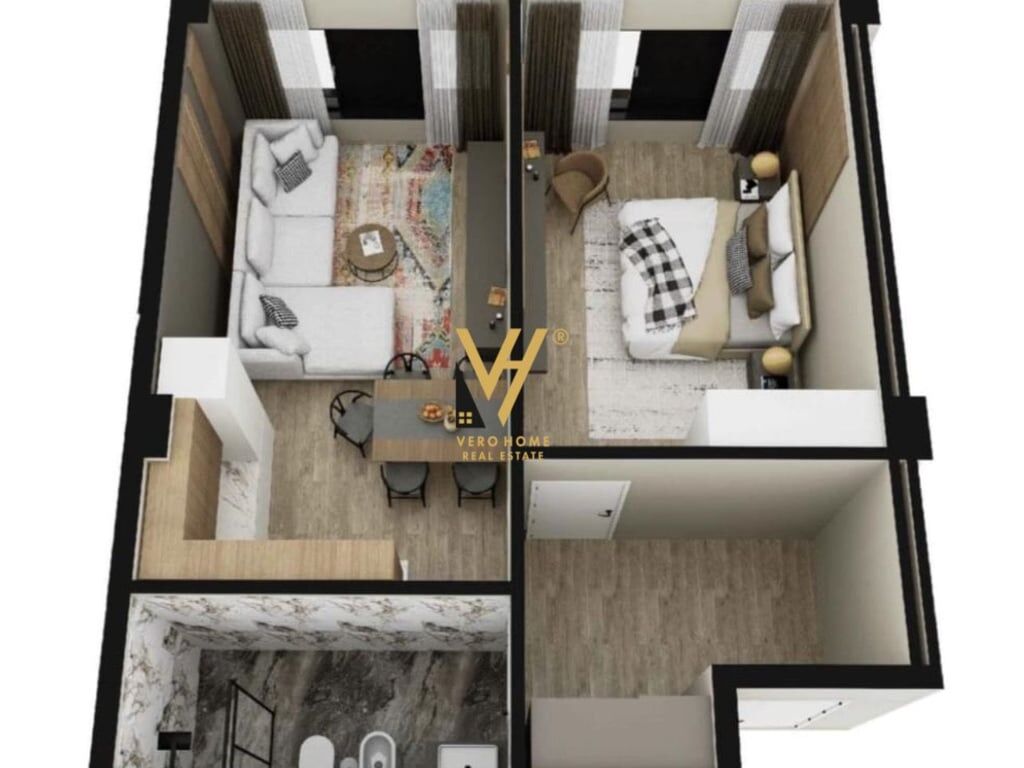 APARTMENT FOR SALE 1+1+ BLOCK IN QERRET 93,500 EURO