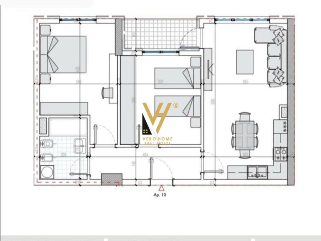 SHITET APARTAMENT 2+1+BLK TE UNIVERS CITY 130.000 EURO