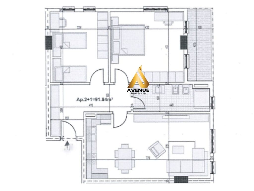 APARTMENT 2+1 FOR SALE IN RING SIDE RESIDENCE PASKUQAN, TIRANA