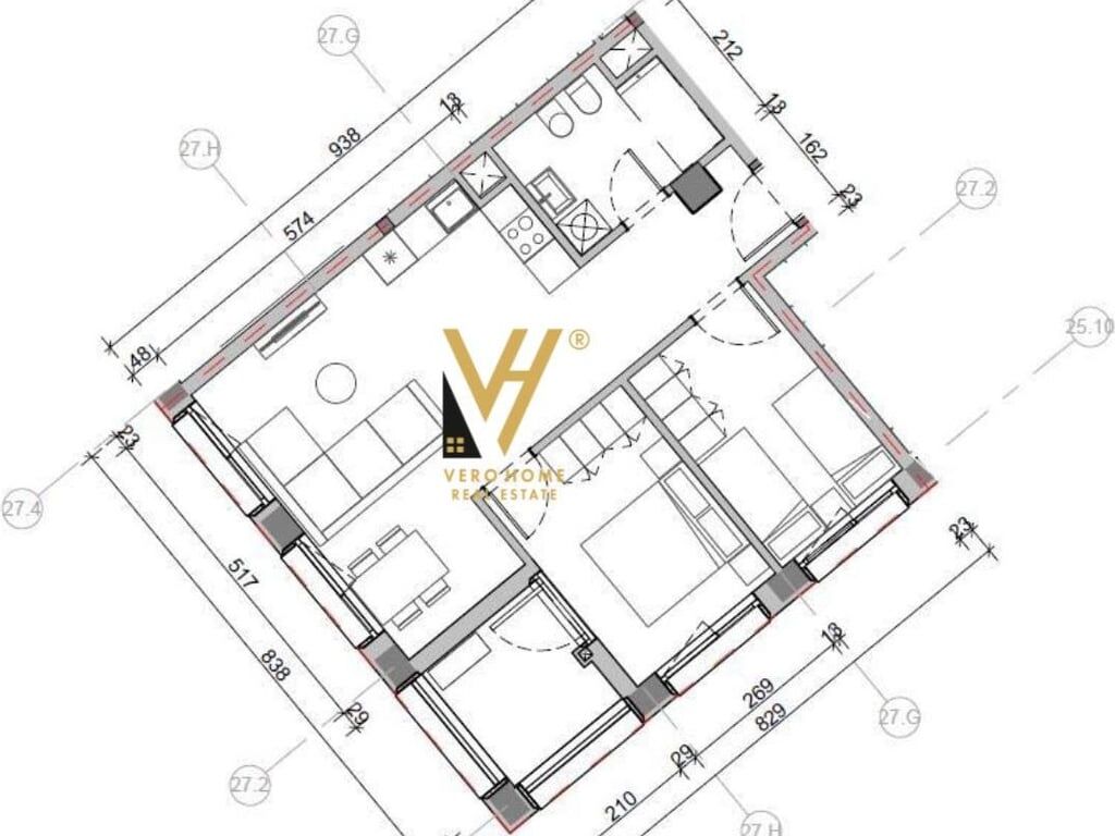 SHITET APARTAMENT 2+1+BLK NE ALI DEM 168.000 EURO