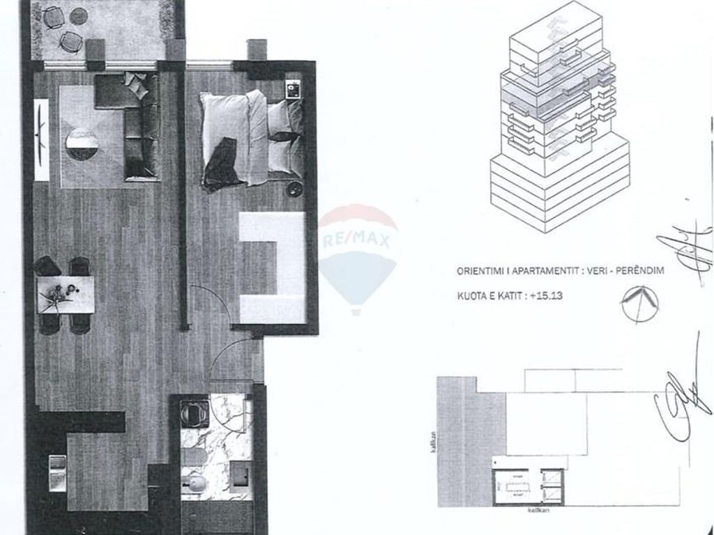 Apartament 1+1 ne Shitje, Rruga e Kavajes