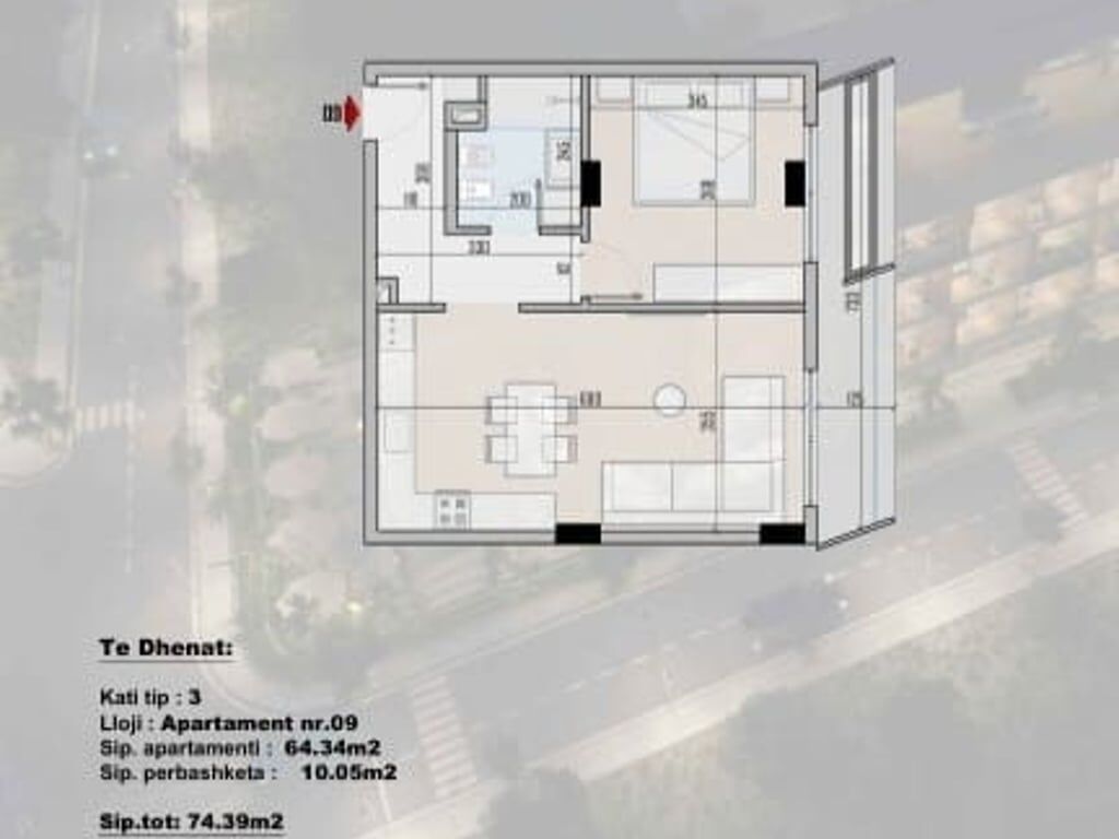 14 Apartamente (1+1) ne Shitje ne Rradhime, shume prane Detit (ID 41111057)