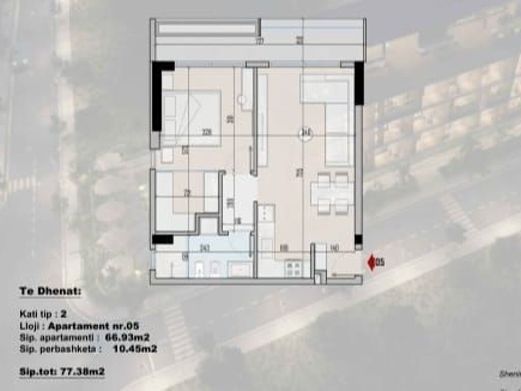 14 Apartamente (1+1) ne Shitje ne Rradhime, shume prane Detit (ID 41111057)