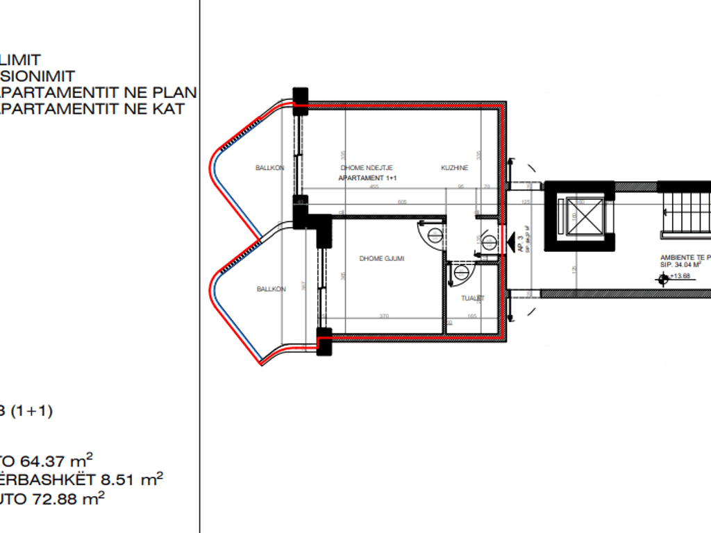 Appartamento 1+1 in vendita in Via Butrinti Saranda (ID 41111056)