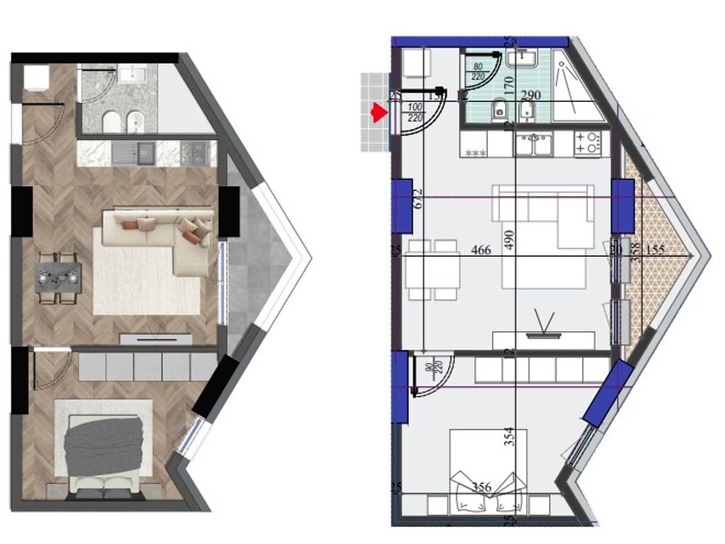 APARTAMENT 1+1 PER SHITJE, COLONNADE RESIDENCE NE ZOG TE ZI, TIRANE