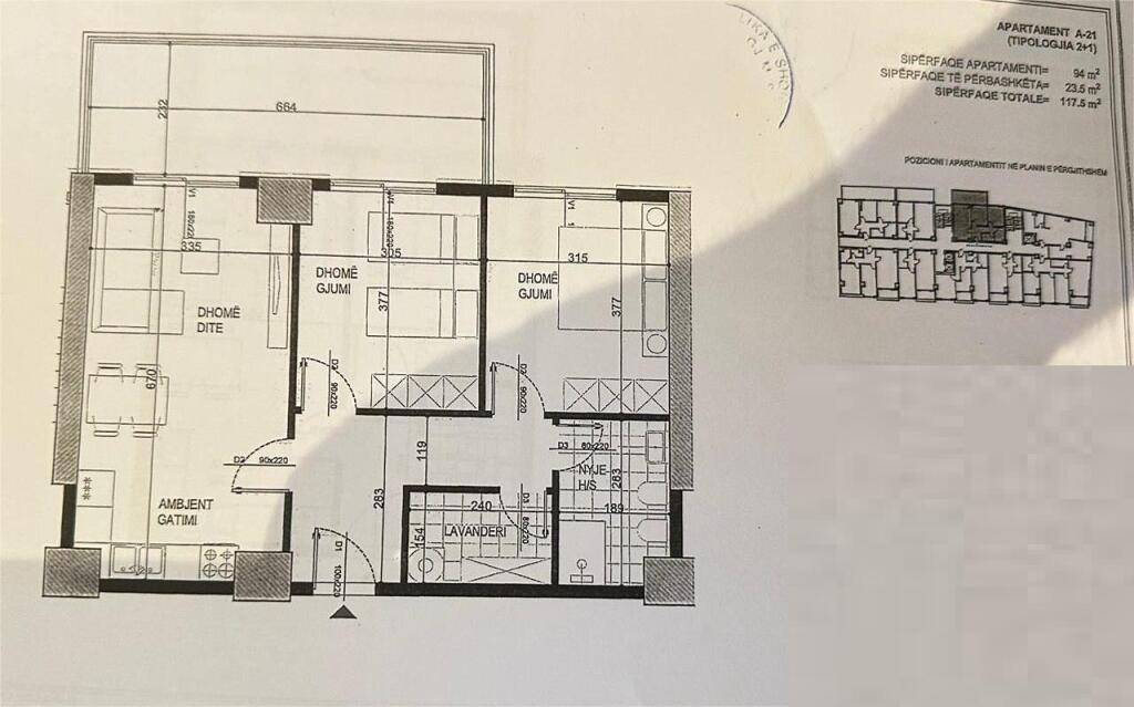 2+1 apartment for sale at Fusha e Aviacionit, near the "Dhora Leka" School (ID 41211970)