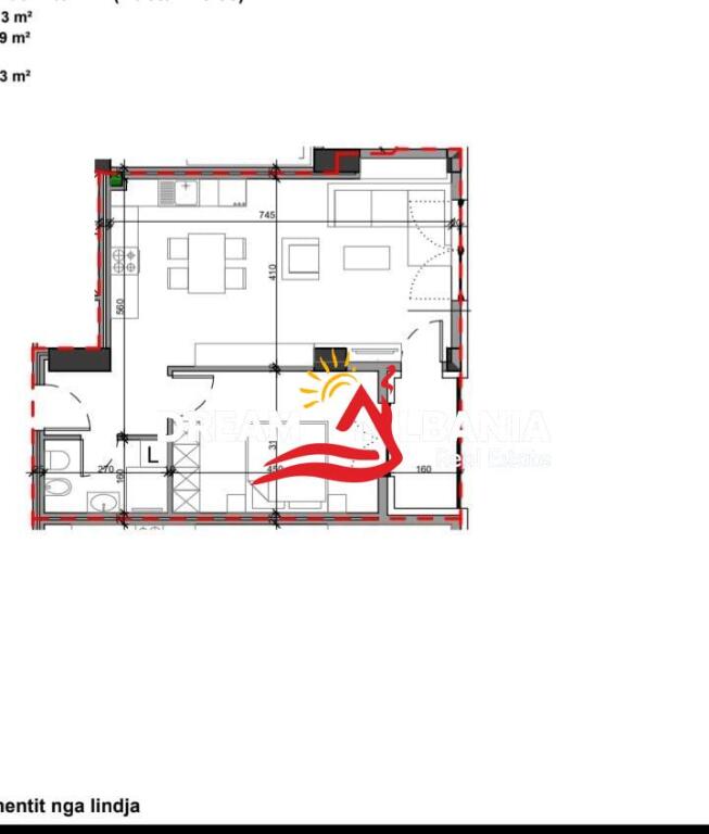 5 Apartamente 1+1 për shitje tek Ministria e Jashtme, Sol Residence (ID 41111100)
