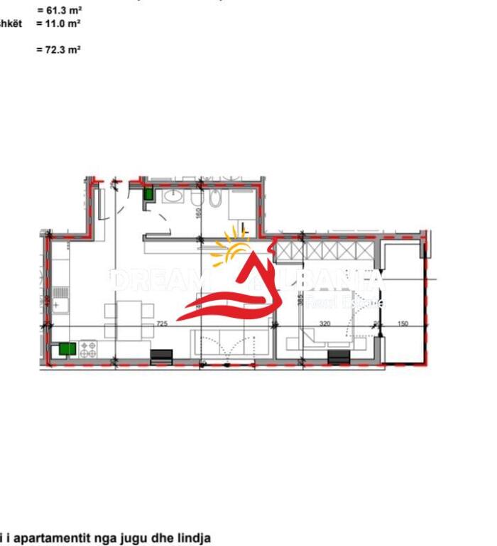 5 Apartamente 1+1 për shitje tek Ministria e Jashtme, Sol Residence (ID 41111100)