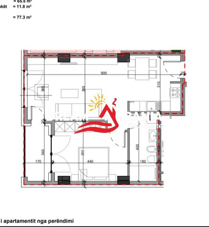 5 Apartamente 1+1 për shitje tek Ministria e Jashtme, Sol Residence (ID 41111100)