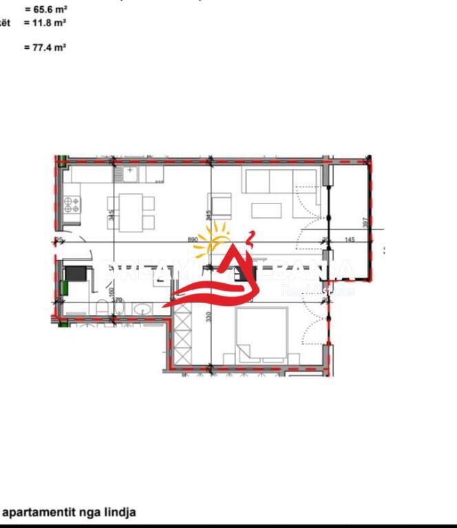 5 Apartamente 1+1 për shitje tek Ministria e Jashtme, Sol Residence (ID 41111100)