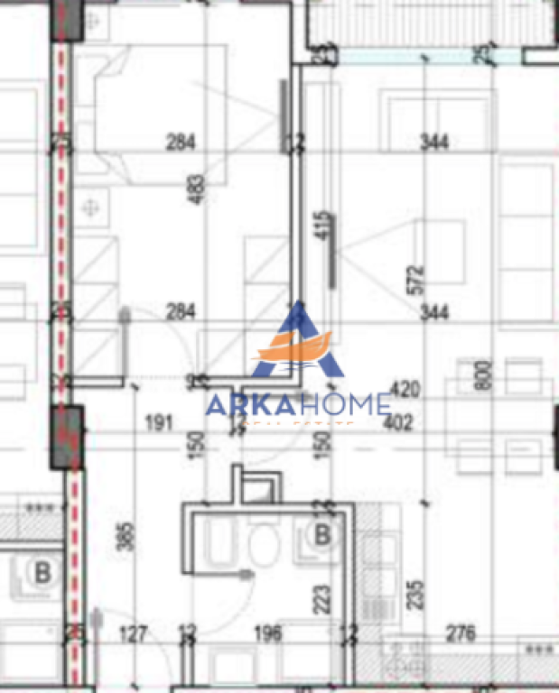 OCCASION! APARTMENT FOR SALE 1+1+BLK 76M2 IN LAPRAKE DRITAN HOXHA STREET.
