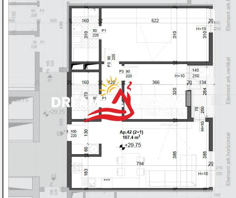 Apartament 2+1 dhe parkim ne shitje tek Fusha e Aviacionit, rruga Simon Gjoni (ID 41211827)