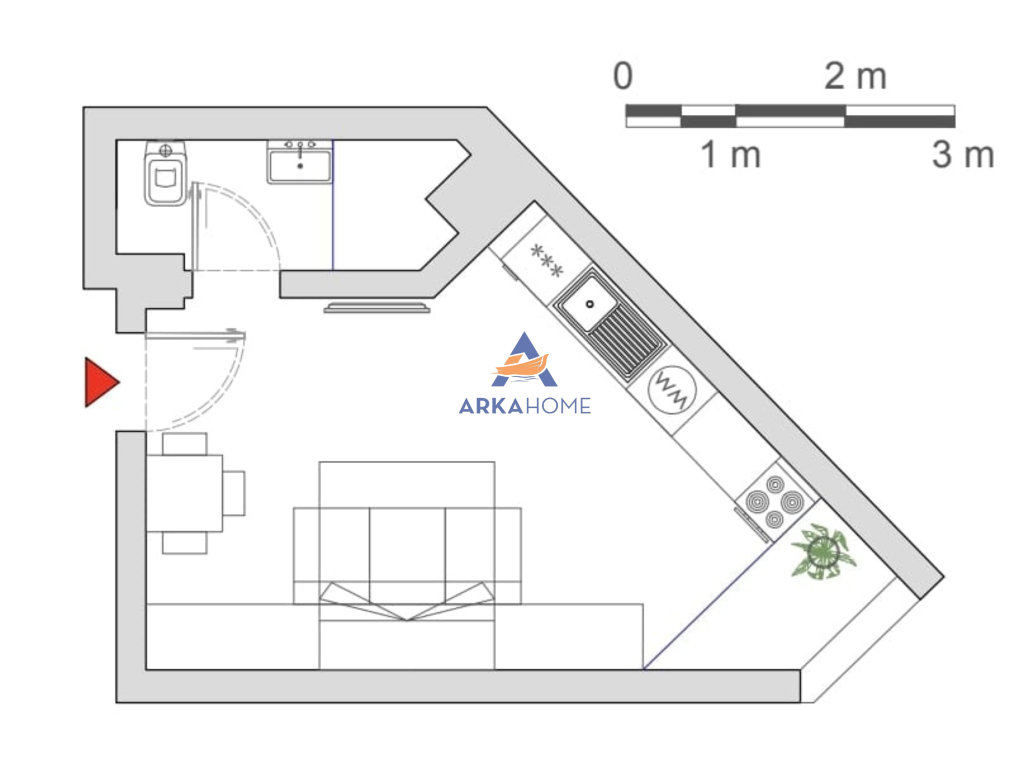 FOR SALE STUDIO "KRISTAL CENTER, PARIS COMMUNE"