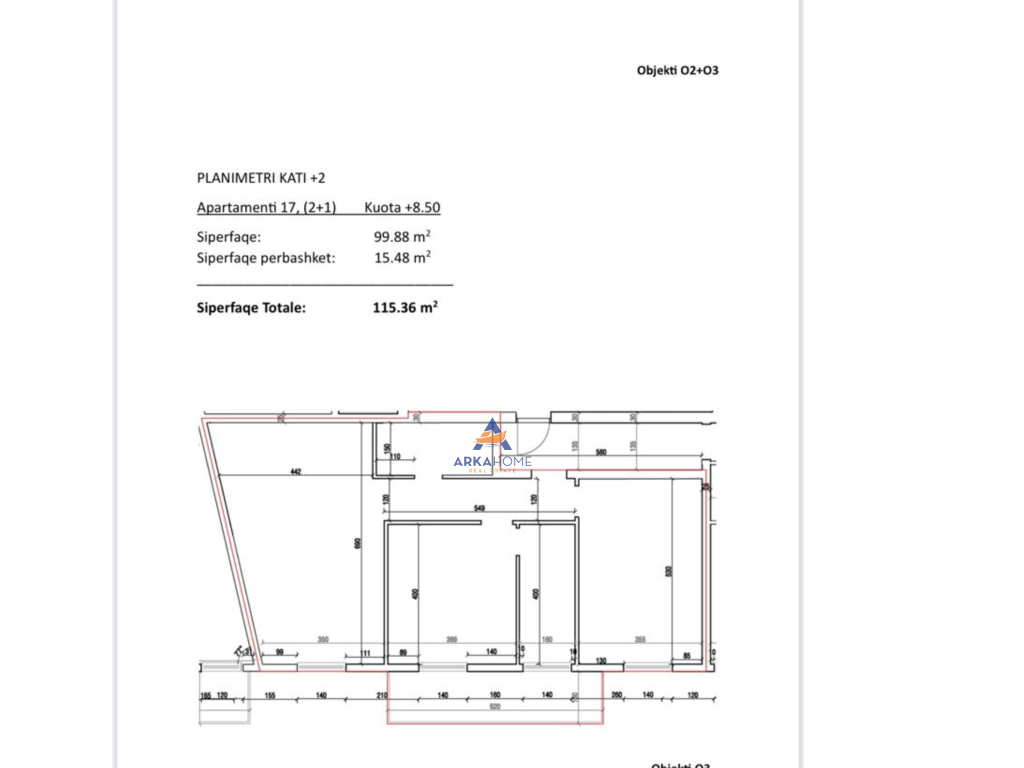 VENDITA APPARTAMENTO 2+1 "TEK PORTA E RE,TEG " 176.000 EURO
