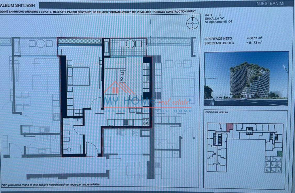 Appartamento 1+1 in Vendita a "Lion Park 2" Tirana