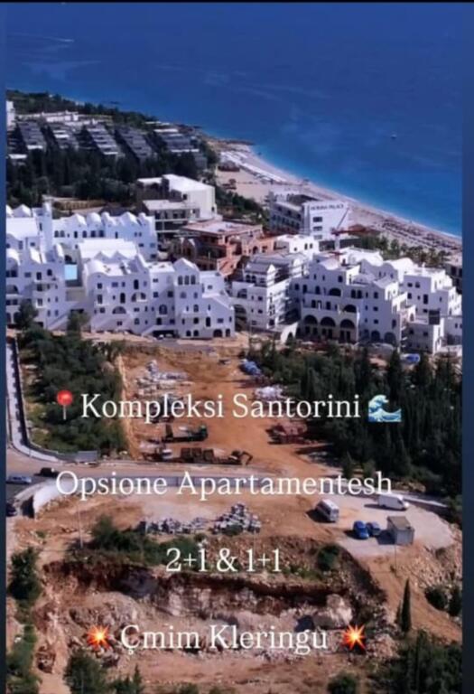 Apartments 1+1 + garages for sale at Santorini in Drymadhes
