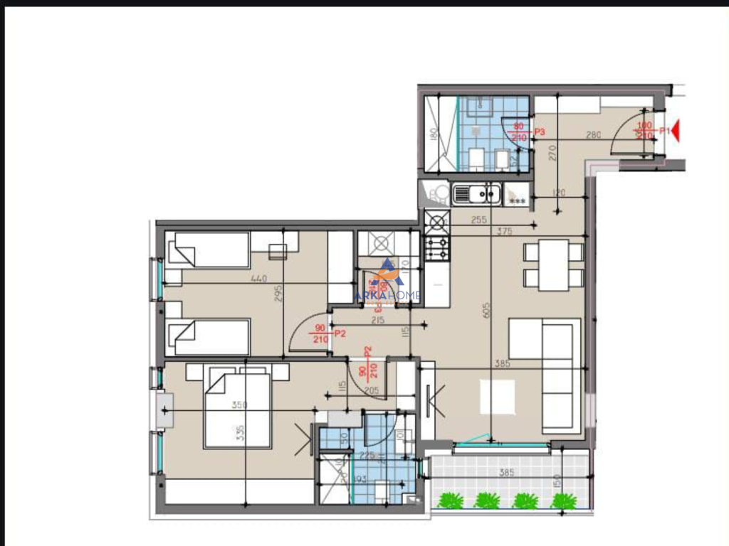 SHITET APARTAMENT 2+1+BALLKON "RRUGA E KOSOVAREVE" 385.200 EURO.