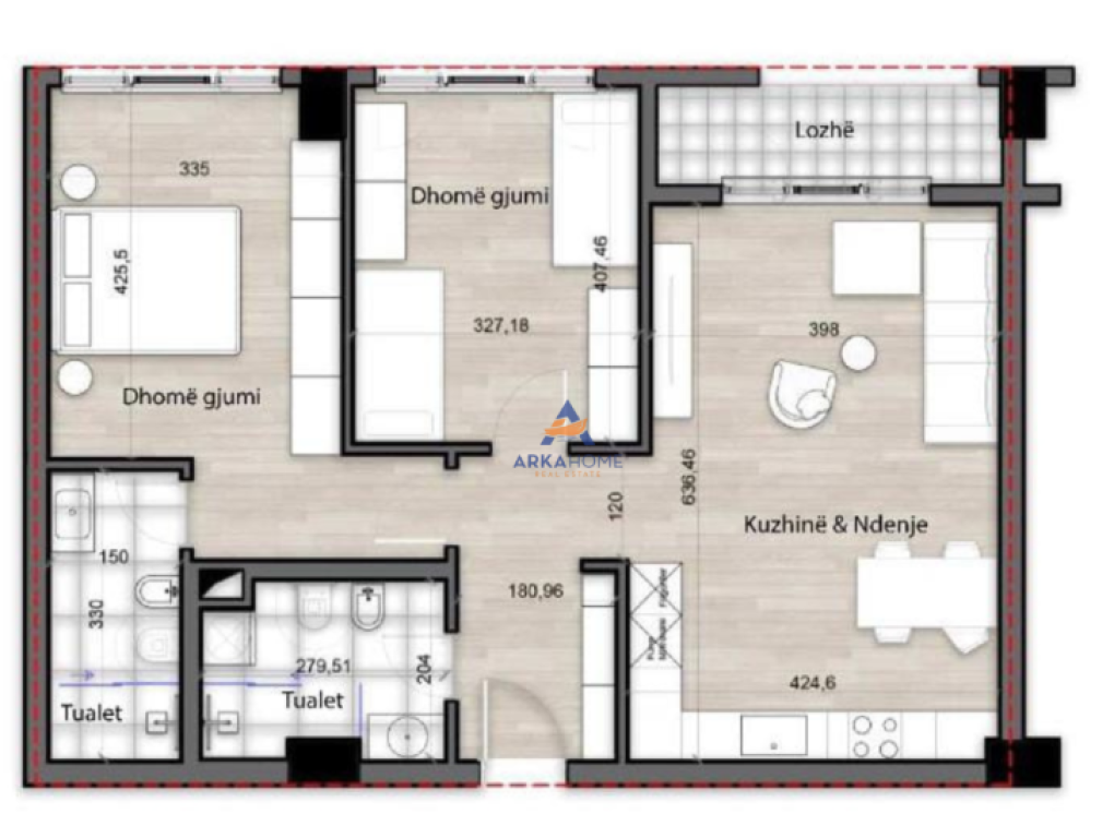 FOR SALE APARTMENT 2+1+BALCONY "SPLENDER RESIDENCE" 169,125 EURO.