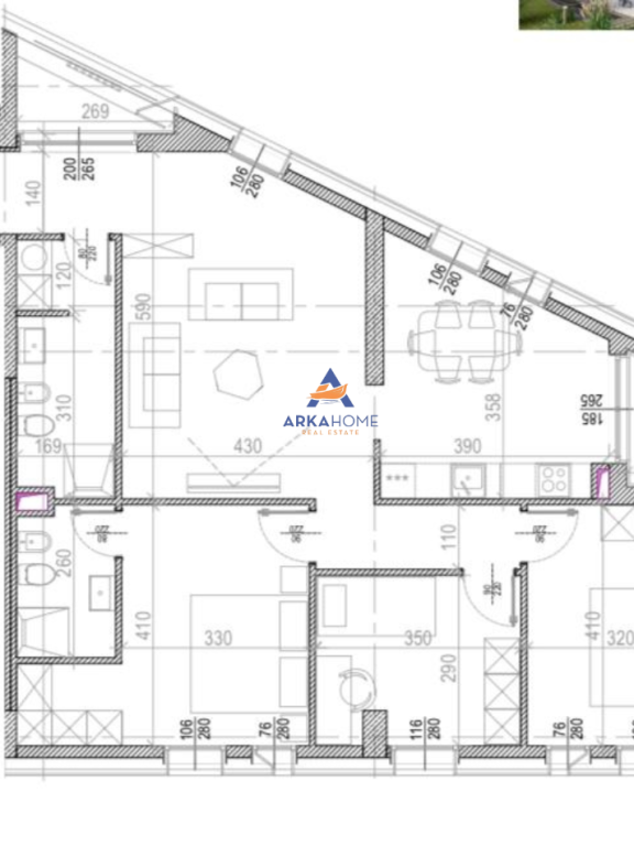 SHITET APARTAMENT 3+1+BALLKON " RIVERSIDE RESIDENCE, RRUGA E KAVAJES " 273.078 EURO