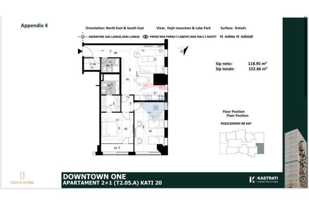 VENDESI APPARTAMENTO 2+1+2 A DOWNTOWN 1