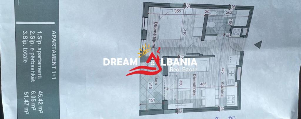 Apartament 1+1 ne Shitje ne kompleksin Univers City (ID 41111123)
