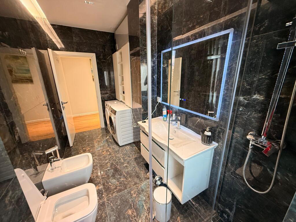 📢 For Rent – Apartment 2+1 + Parking  📍 Center of Tirana, near the 9-storey buildings, beginning of Dibra Street