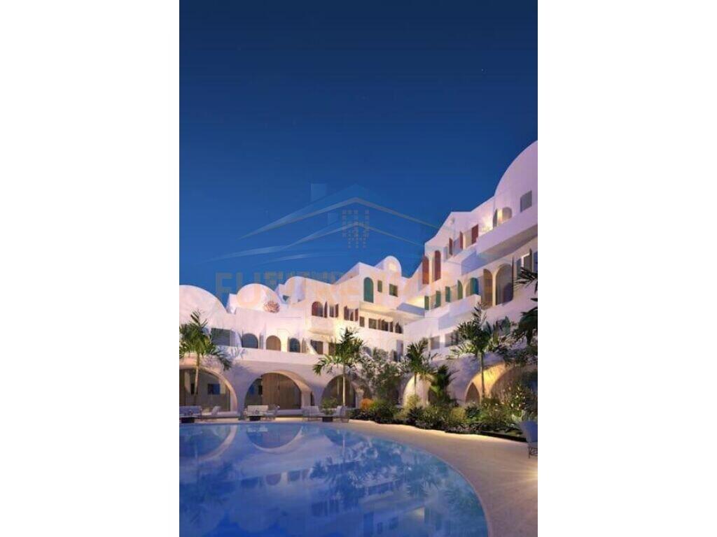 Shitet apartament 2+1+2+post parkimi Rezidenca Santorini 2 Dhermi