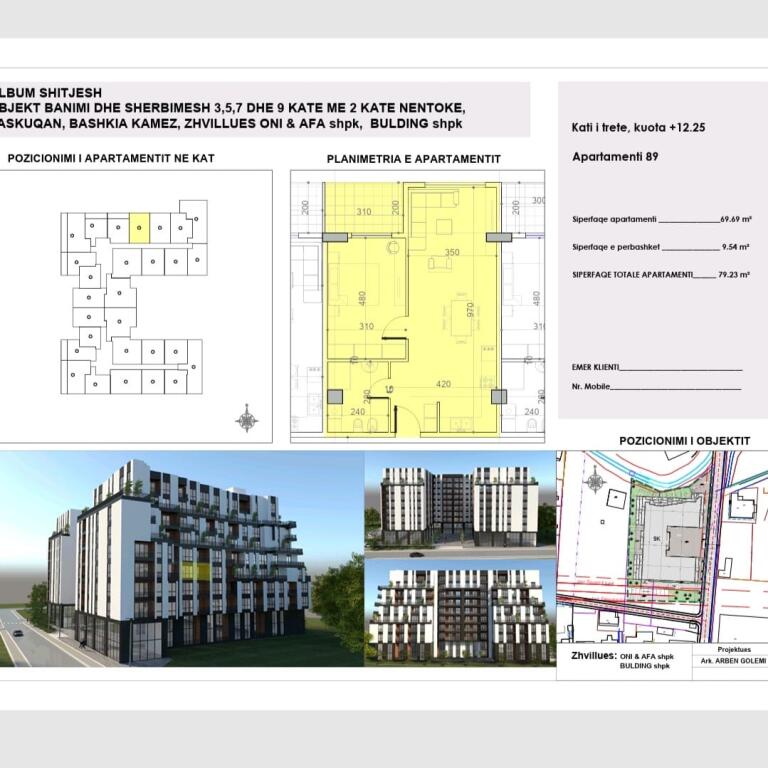 Apartment 1+1 Belfior 1 Paskuqan for sale