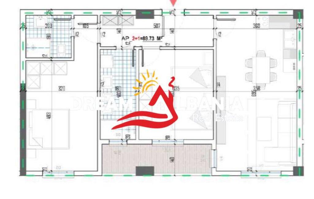 Apartament 2+1+2 Ne Shitje Ne Babrru (ID 41212077)