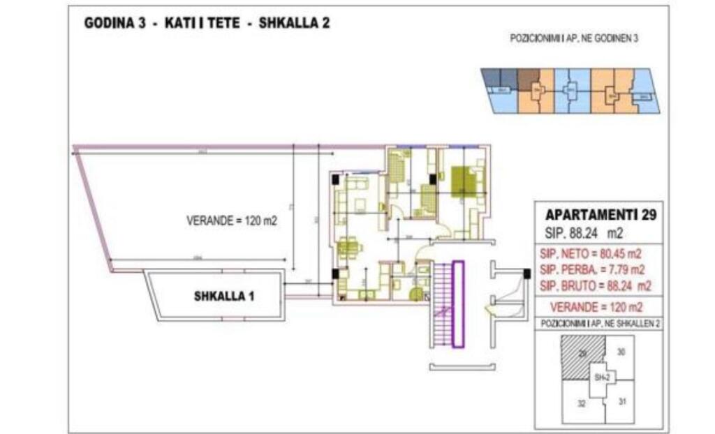 Apartment 2+1+veranda for sale, Astir