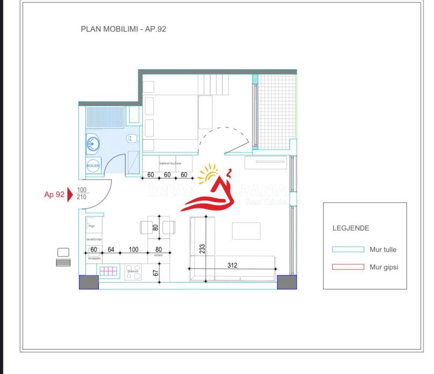 Appartamento 1+1 in vendita nel centro di Tirana ID (4111648)