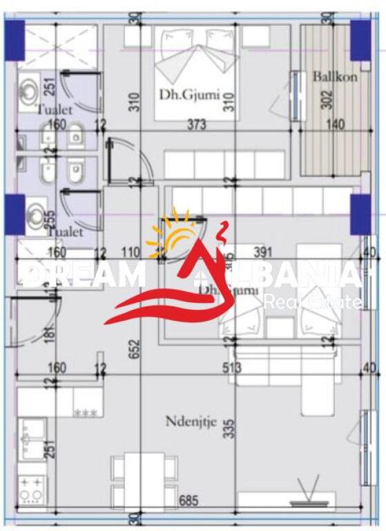 Appartamento 2+1+2+Posto Auto In Vendita Al Ex Piazza Shqiponja (ID 41212086)