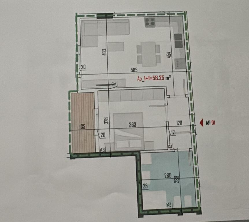 Appartamento 1+1 in vendita, Paskuqan, "Scuola Lidhja e Prizrenit"
