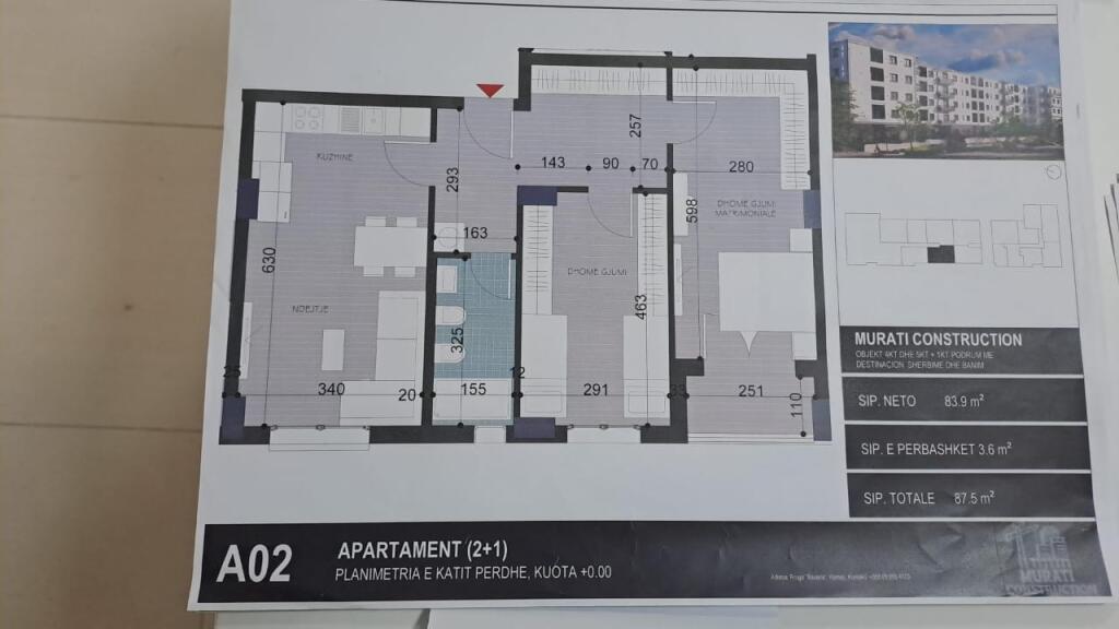 Shitet Apartament 2+1, Kamez
