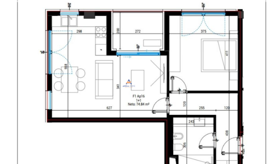 APARTMENT 1+1+BALCONY FOR SALE “SQUARE VILLAGE, DRIMADHE” 264,930 EURO.