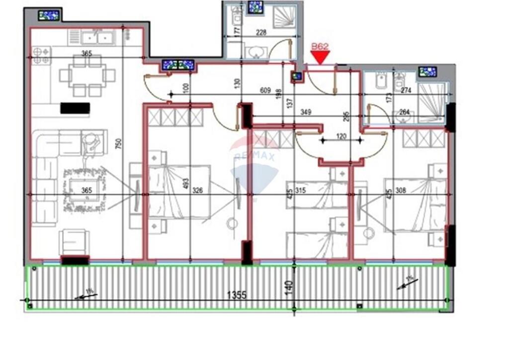 3+1+2 apartment for sale near Casa Italia! ID: 530281030-909
