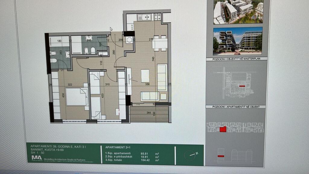 🏗️ Apartament në Shitje 2+1+2 – Univers City, Tiranë