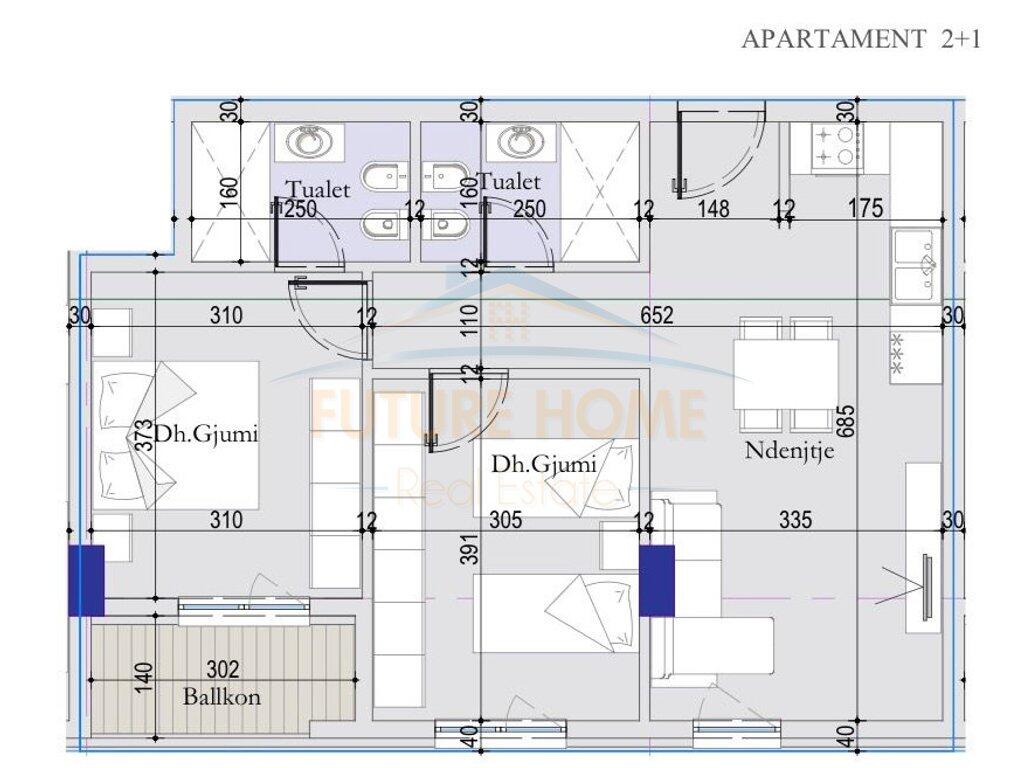 FOR SALE APARTMENT 2+1 AT TIRANA ENTRY