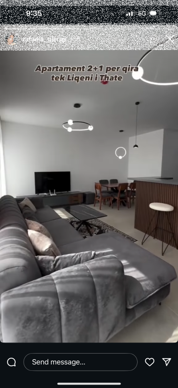 Qera Apartament 2+1+2 ,Residenca Forest Liqeni i Thate !