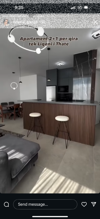 Qera Apartament 2+1+2 ,Residenca Forest Liqeni i Thate !