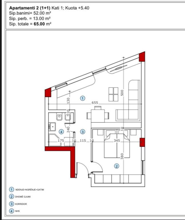 Apartment for sale 1+1 in Ali Dem, Tirana (ID 41111047)