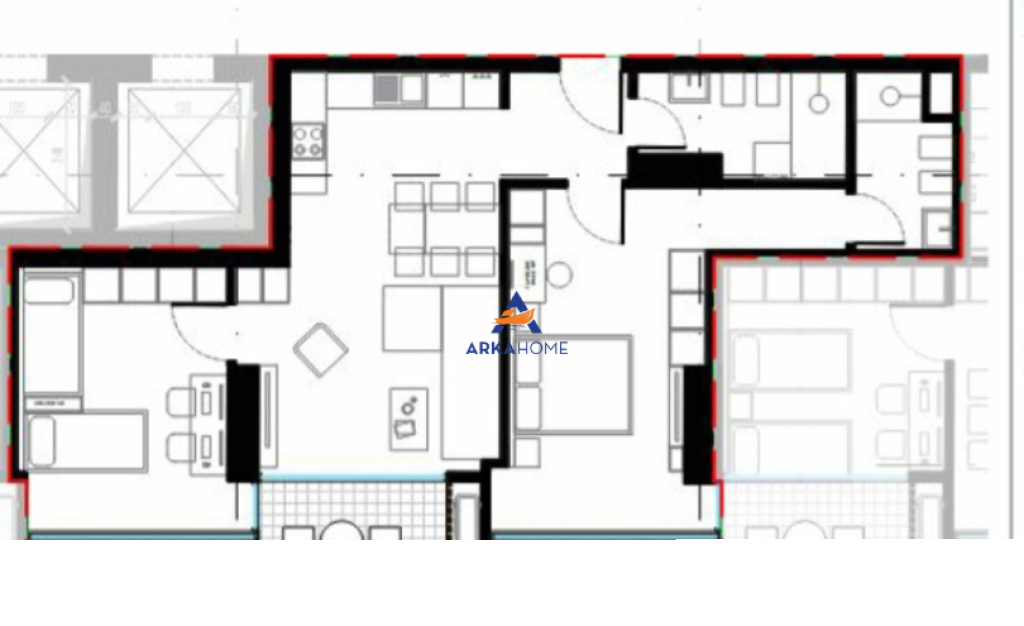 APARTMENT FOR SALE 2+1+BALCONY "LION RESIDENCE, ZOGU I ZI" 274,320 EURO
