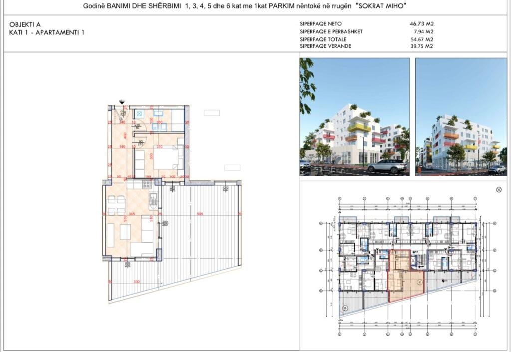 For sale 1+1, near urban gate, price 112 thousand euros, construction of 2025