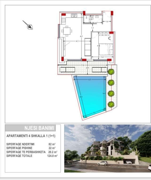 Apartament ne shitje 1+1/Radhime