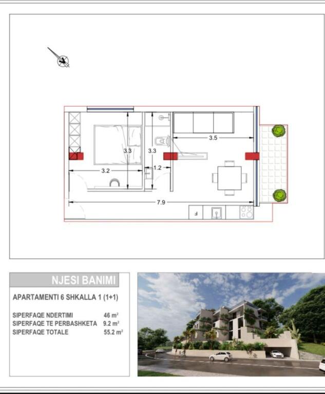 Apartment for sale 1+1/Radhime