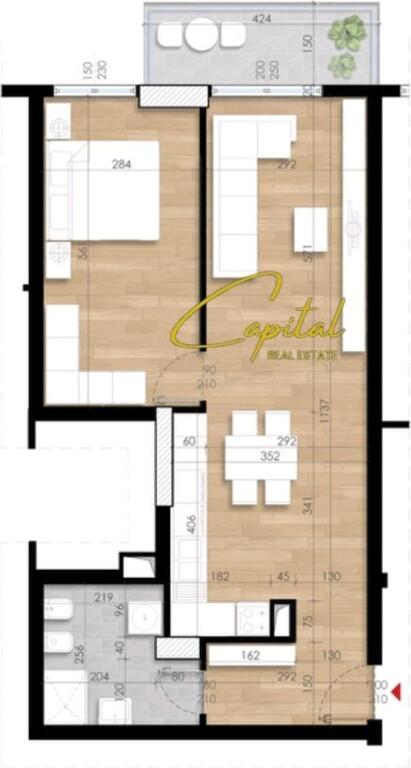FOR SALE APARTMENT 1+1 FORMER AVIATION FIELD 128,000 EURO