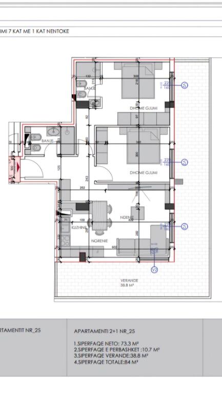 Apartment 2+1+2+ Veranda, for Sale 📍Ali Demi, Tirana